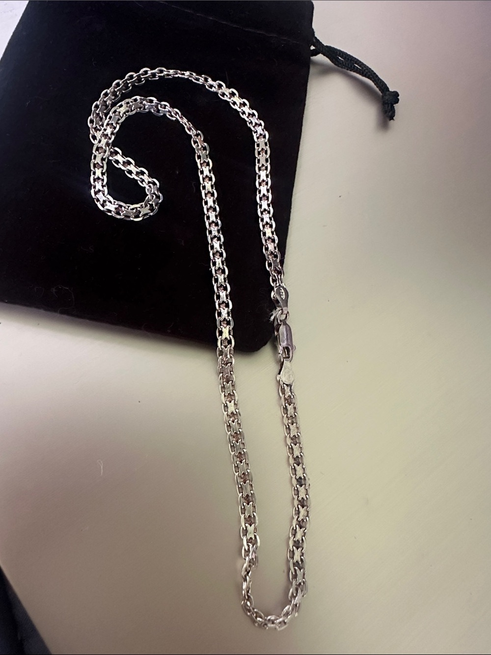 Sterling Silver Box Chain Necklace